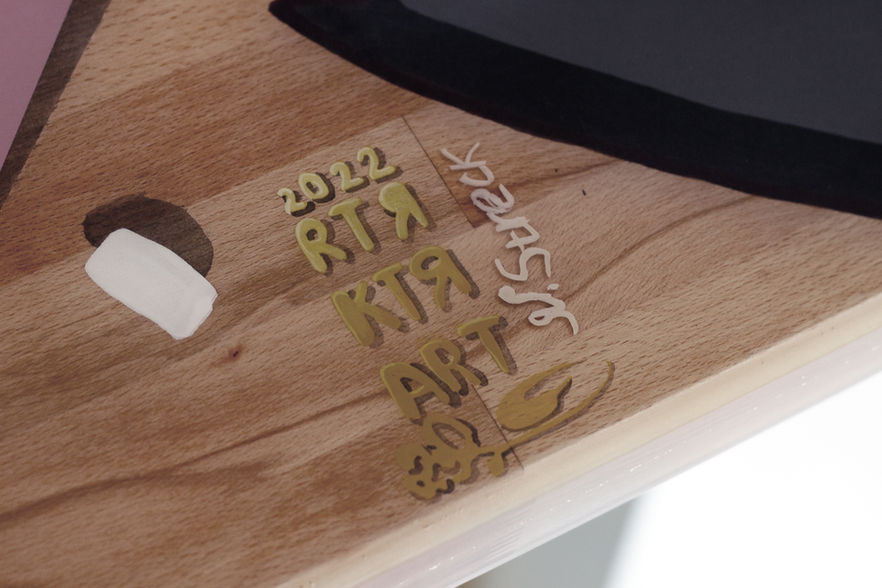 Epoxidharz Tisch DONUT DELIGHT150 × 90 cm handbemalt