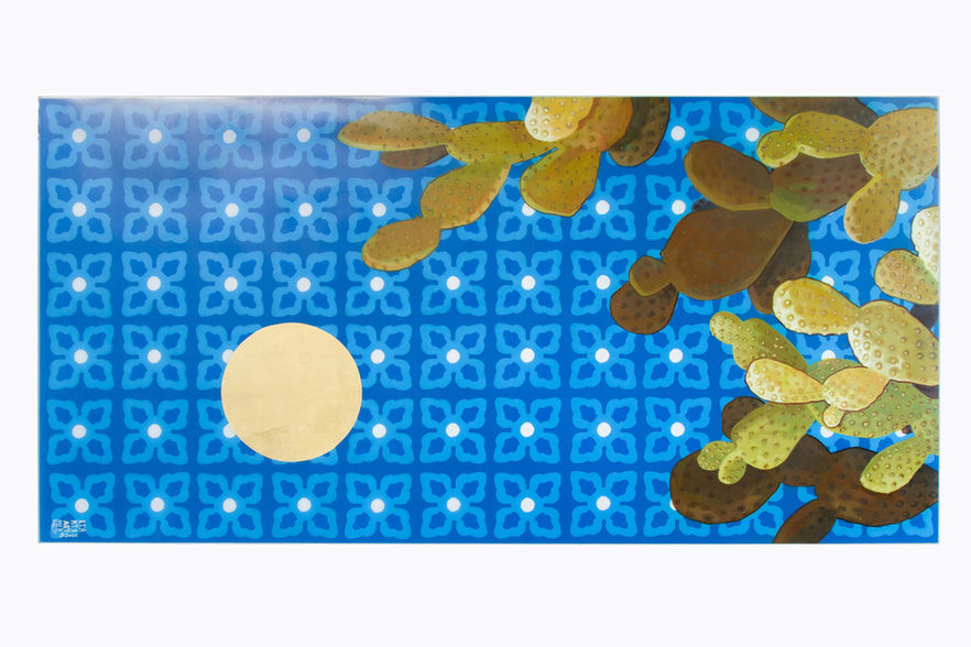 Epoxidharz Tisch OPUNITA 200 × 100 cm handbemalt