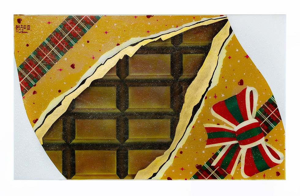 Epoxidharz Tisch NOËL150 × 90 cm handbemalt