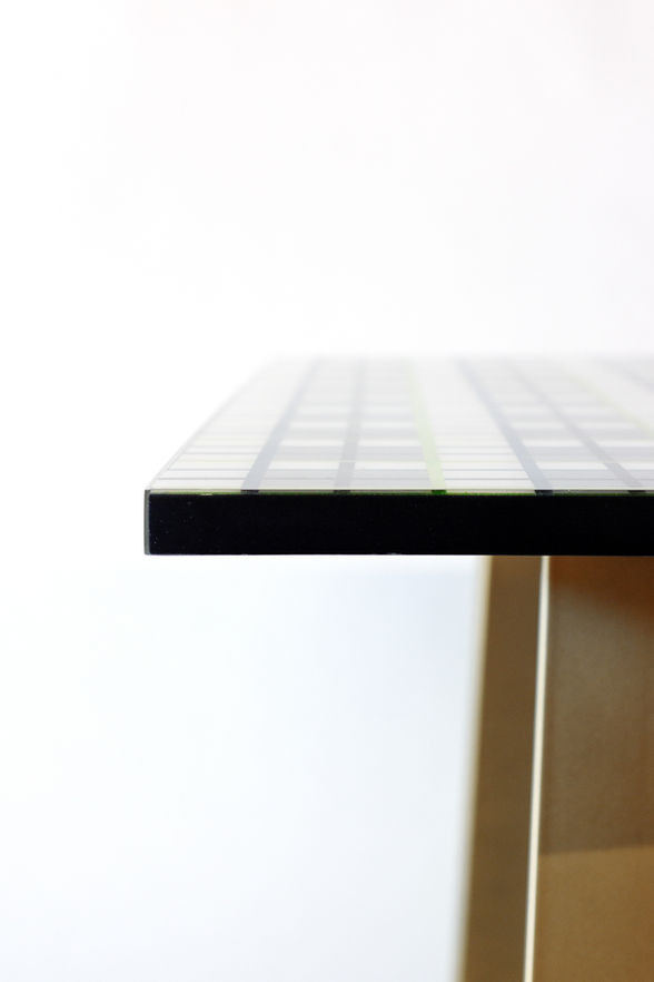 Epoxidharz Tisch PEPITA 100 × 100 cm handbemalt