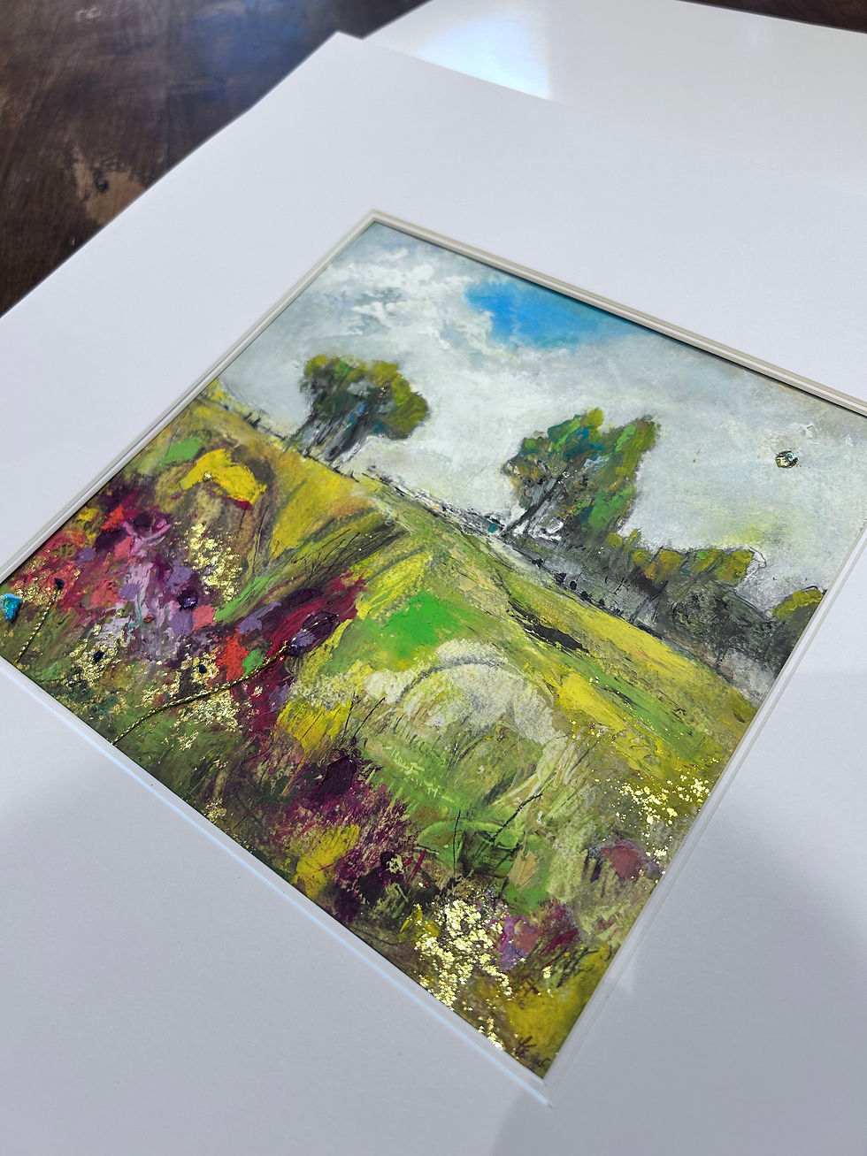 Miniature : Promenade   37x37 cm cadre (19x19 cm œuvre)