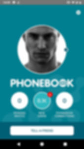 Phonebook - Thuisscherm
