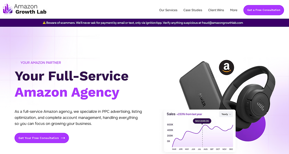Amazon Growth Lab home page