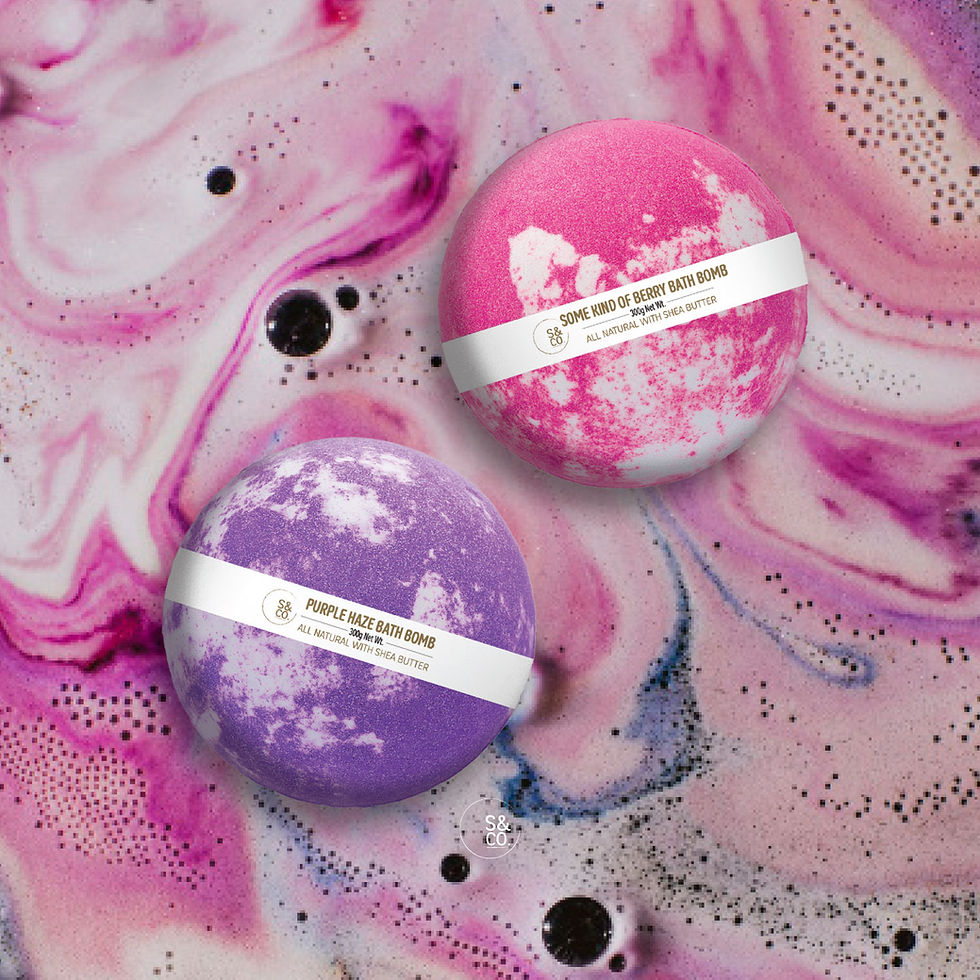 Salts&CO Purple Haze and Some Kind Of Berry Bath Bombs