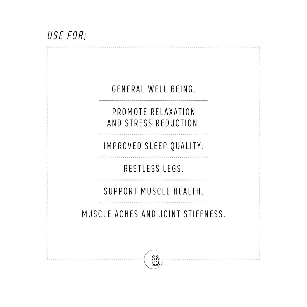 Thumbnail: text on plain background explaining benefits of using Epsom bath salts