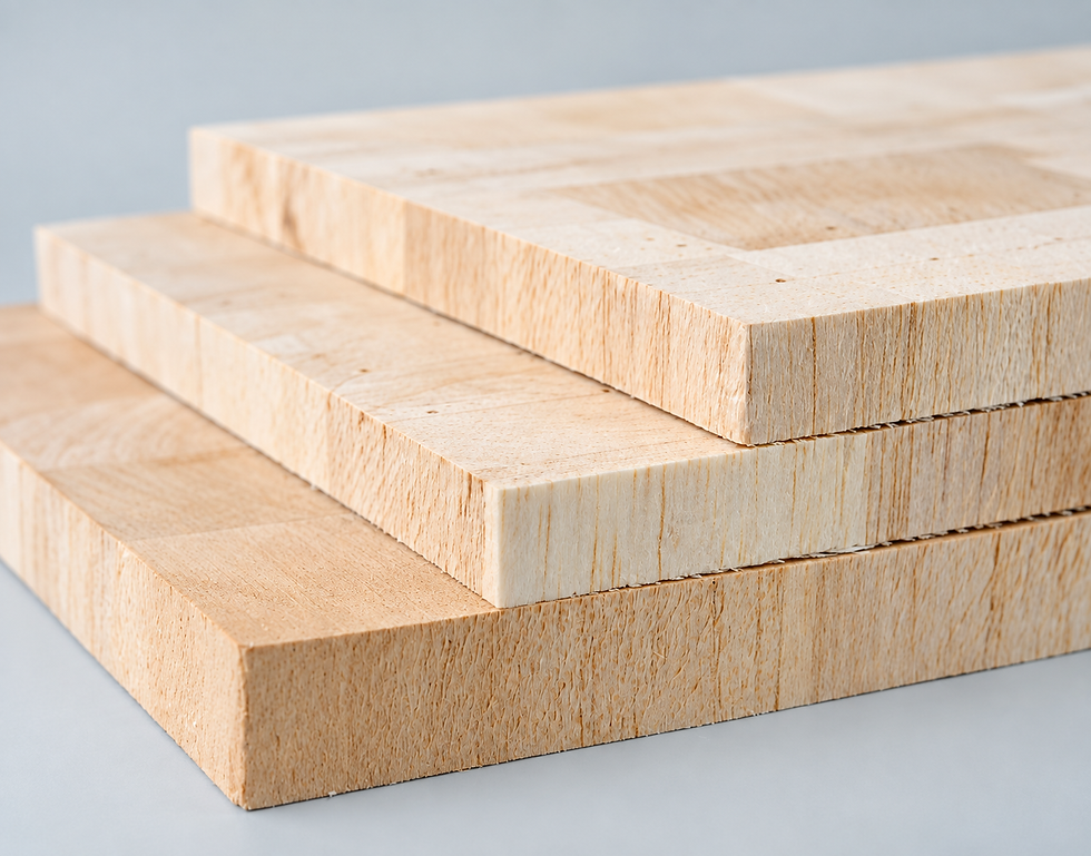 적층된 발사 코어(balsa core) 목재 판넬
