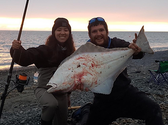 Halibut Surf Fishing Big Halibut