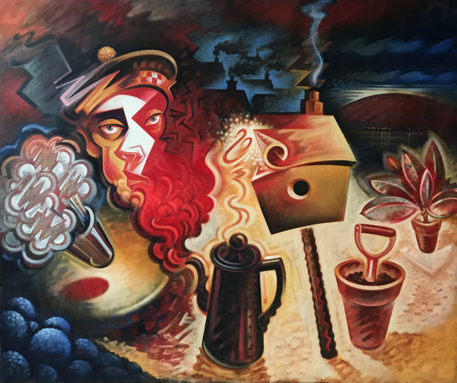 behind closed doors, painting, art, alex nisbet,