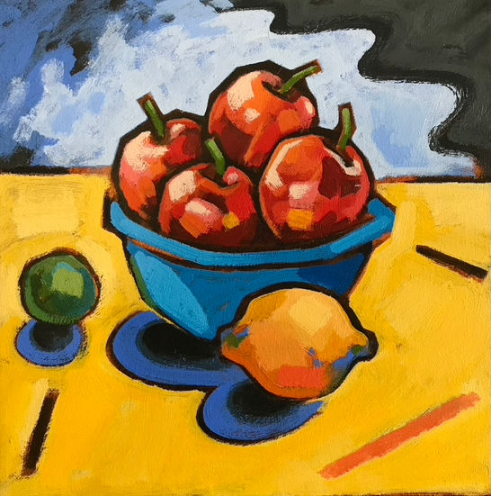 'Apples in a Blue Bowl - Nicosia'