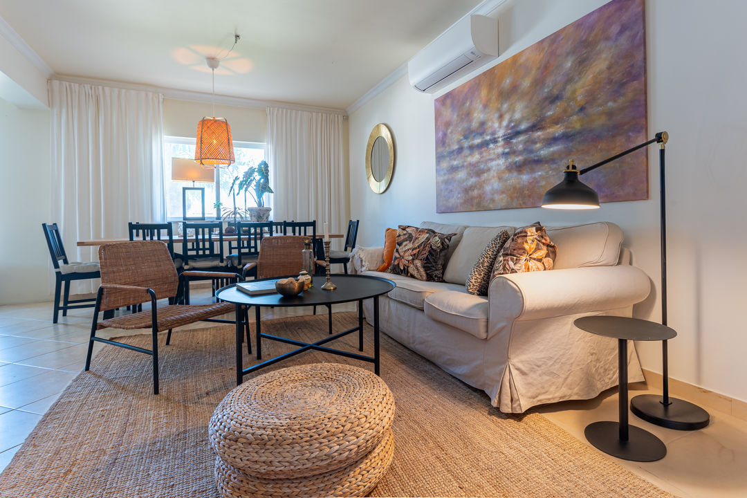 Interior detail with wall art inside an Algarve guest property.