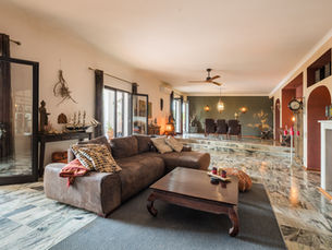 Large oppen plan living dining area in Algarve Portugal villa
