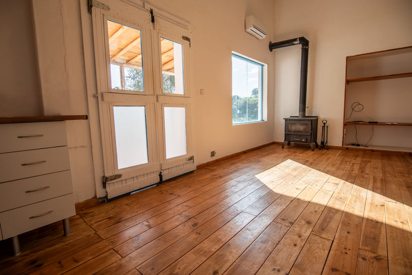 Algarve villa living room with patio doors