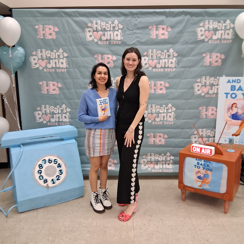 B.K. Borison and I smile and pose for the camera.