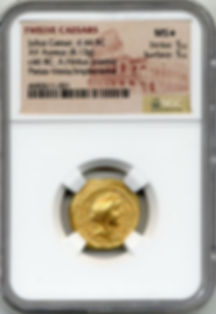 44BC JULIUS CAESAR AUREUS MS* 5/5 5/5 NGC
