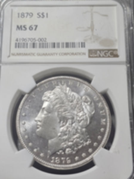 $1 1879 MORGAN SILVER DOLLAR MS67 NGC