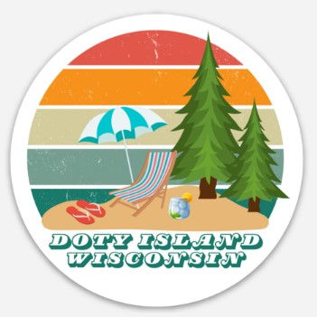 Doty Island Sticker