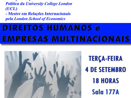 Palestra Direitos Humanos e Empresas Multinacionais – Prof Dr. David J. Karp