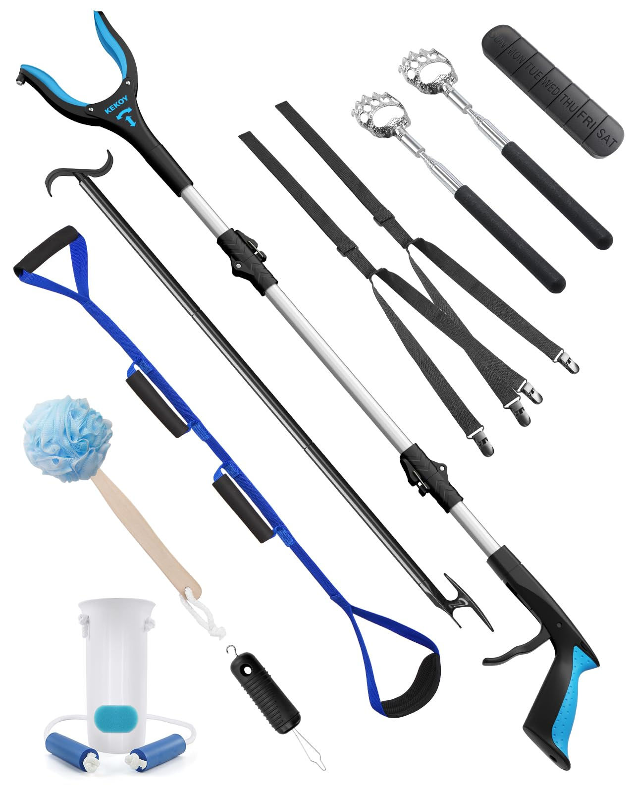 KEKOY 10 in 1 Hip Kit for Seniors Total Hip Replacement After Surgery-Grabber Re
