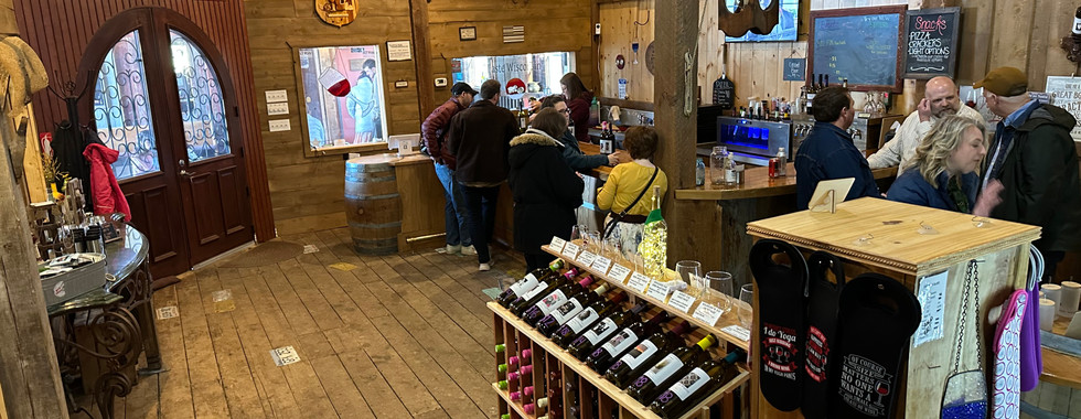 Crusin' For Booze- Wisconsin Beer Wine Distillery Blogger- Rock N Wool Winery- Inside tour of Tasting Room