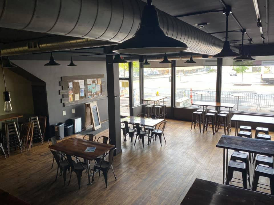 Inside of empty Turtle Stack Brewery