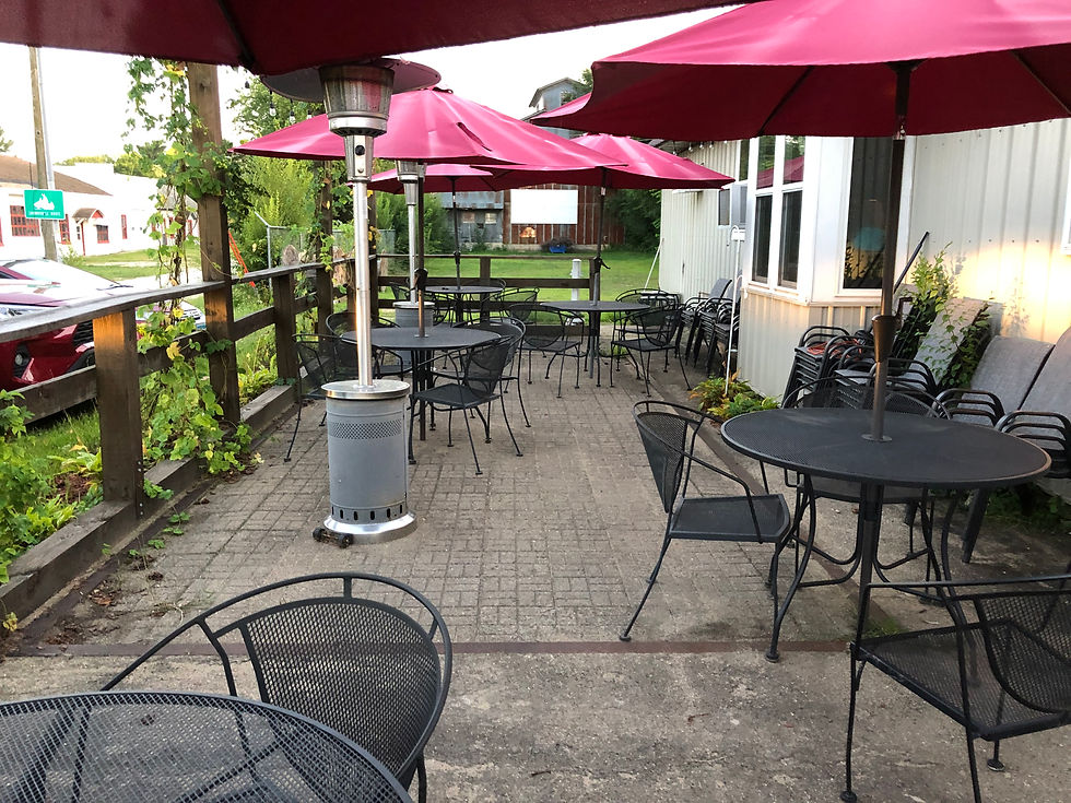 Crusin' For Booze- Wisconsin Beer Wine Blogger- Mecan River Brewing- Outdoor Patio