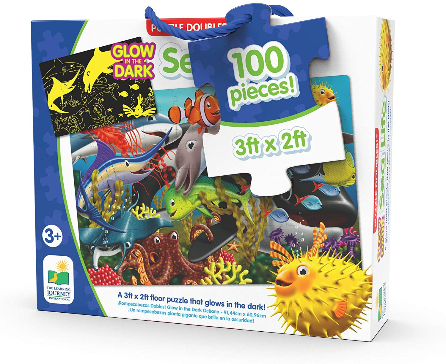 Glow in the Dark Sea Life 100pc Puzzle The Learning Journey