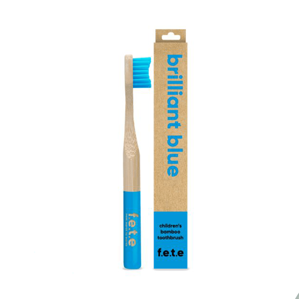 F.E.T.E Childrens Bamboo Toothbrush :Brilliant Blue