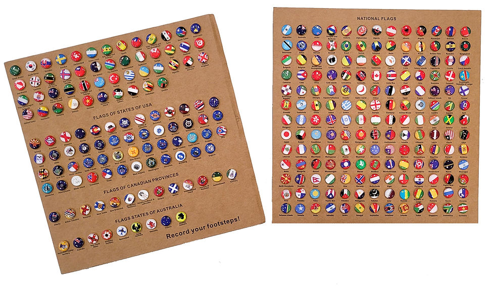 Thumbnail: 3D Cork Push Pin Map | Labelled | 44" x 24"