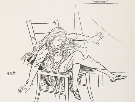 Illustration of Goldilocks falling through a broken chair