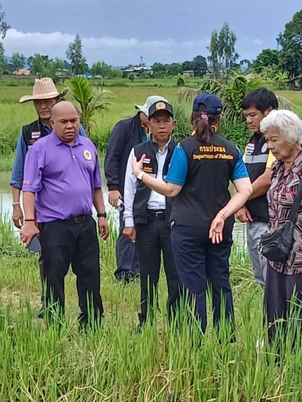 ตรวจเยี่ยมศูนย์เพาะพันธ์ุปลากลุ่มผู้เลี้ยงปลาตำบลสันป่าม่วงและกลุ่มผู้เลี้ยงปลาตำบลบ้านสาง
