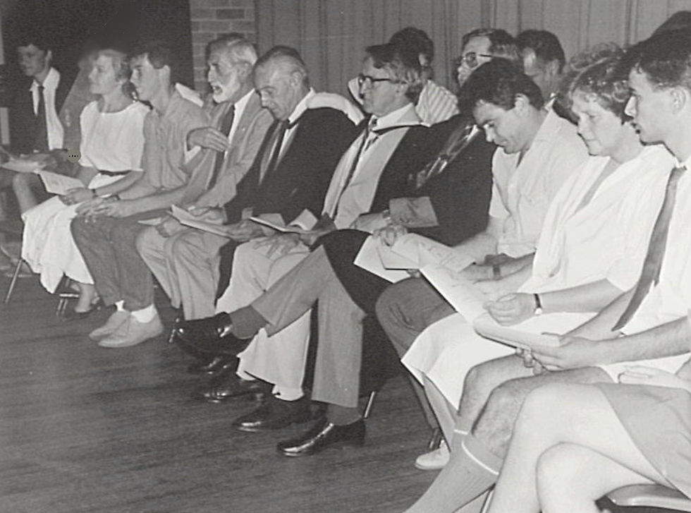 Narrabeen High 1986 School Captains and Rex Beattie Principal