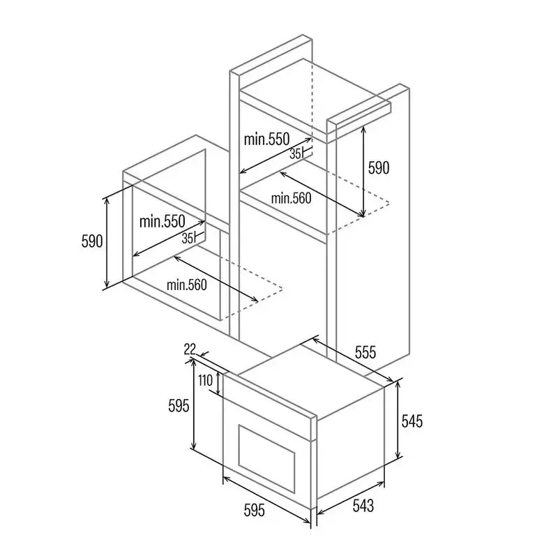 Miniatura: Horno Electrico Multifuncion MDS 8007 BK