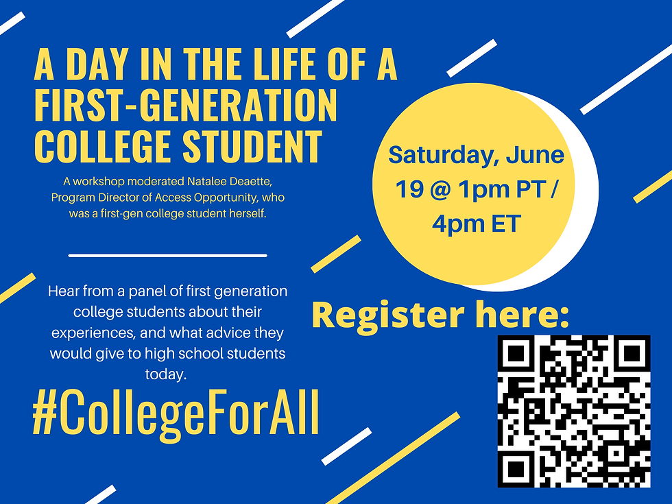 A Day in the life of a 1st generation college student (1)