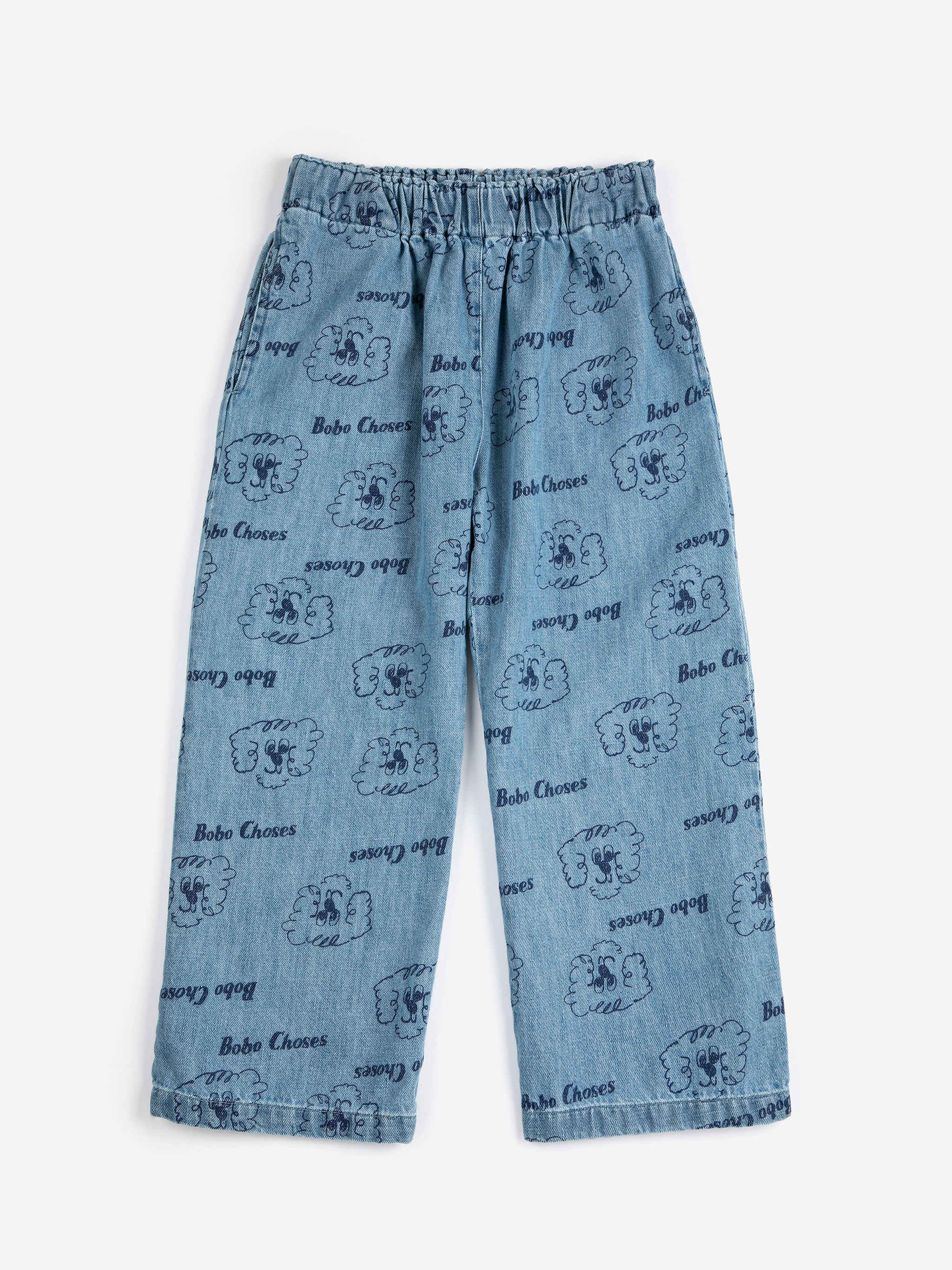 Bobo Choses - Pickles The Dog all over light denim pants