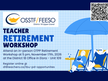 OTPP Retirement Workshop - Nov. 17th @5pm
