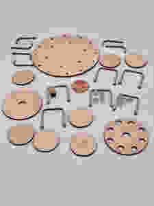 all the parts for a merry go round.