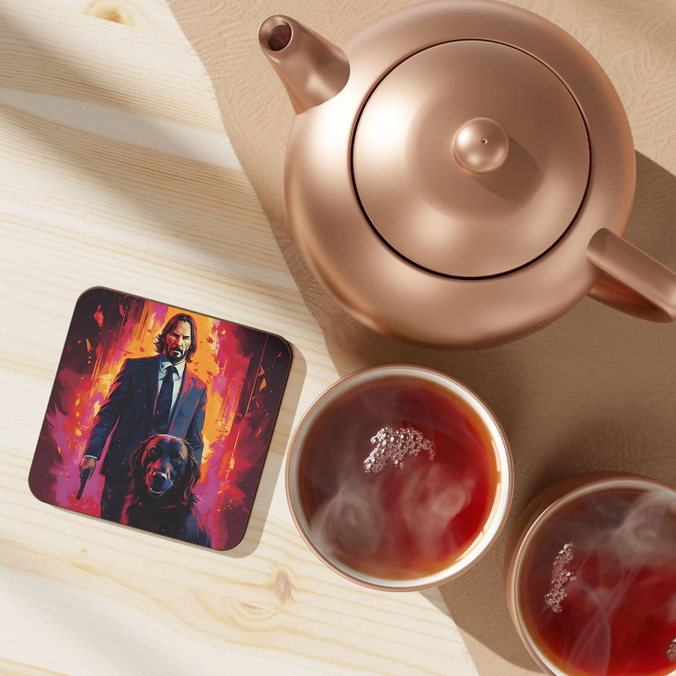 Küçük resim: 4'lü John Wick Bardak Altlığı