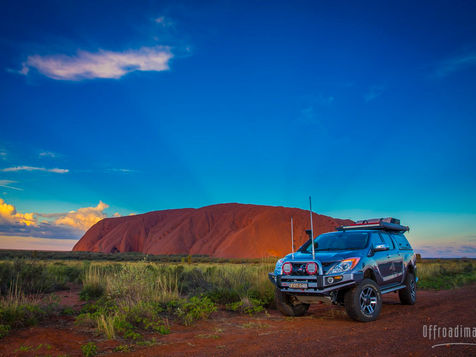 Uluru glows in the outback