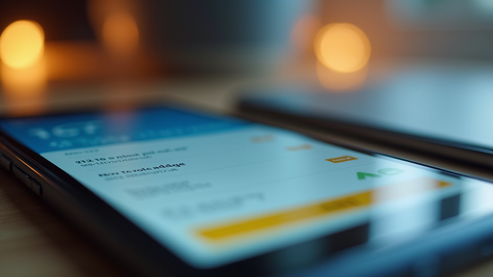 Close-up view of a smartphone displaying a travel app with flight price alerts