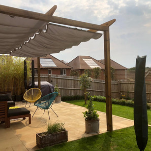 After, Garden Design, Garden Landscaping, Landscaping, Raised Beds, Pollinator Garden, Sustainable Garden, Patio, Pergola