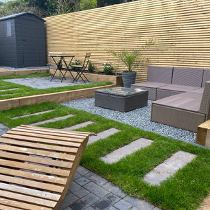 After, Garden Design, Landscape Design, Landscaping, Block Paving, Patio, Turf, Fencing