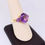 Thumbnail: Purple stones ring 14k, size 10