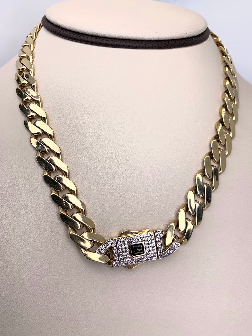 Monaco Chain in 14K Gold – 11mm, 16” 26.5g