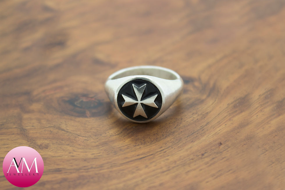 Thumbnail: Sterling Silver Maltese Cross Ring