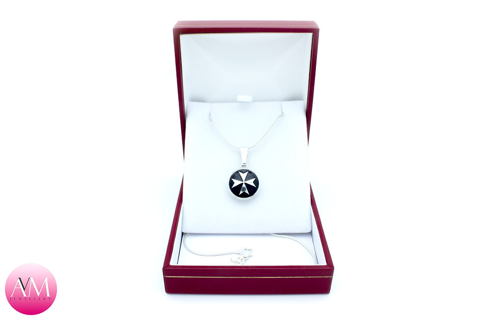 Thumbnail: Sterling Silver Maltese Cross Pendant
