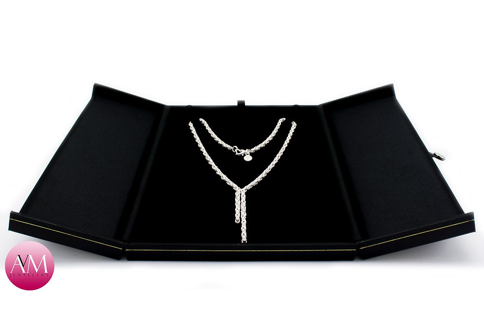 Thumbnail: PASSION - Sterling Silver Microbyzantine Split Necklace
