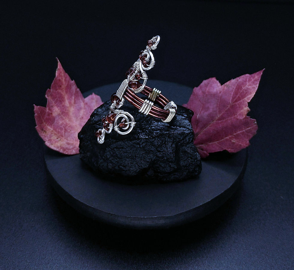 Thumbnail: Swirl Ring with Burnt Umber