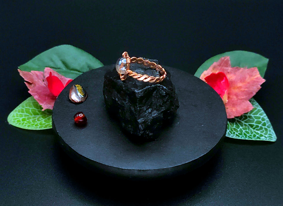 Thumbnail: Twist Ring with Translucent Silver