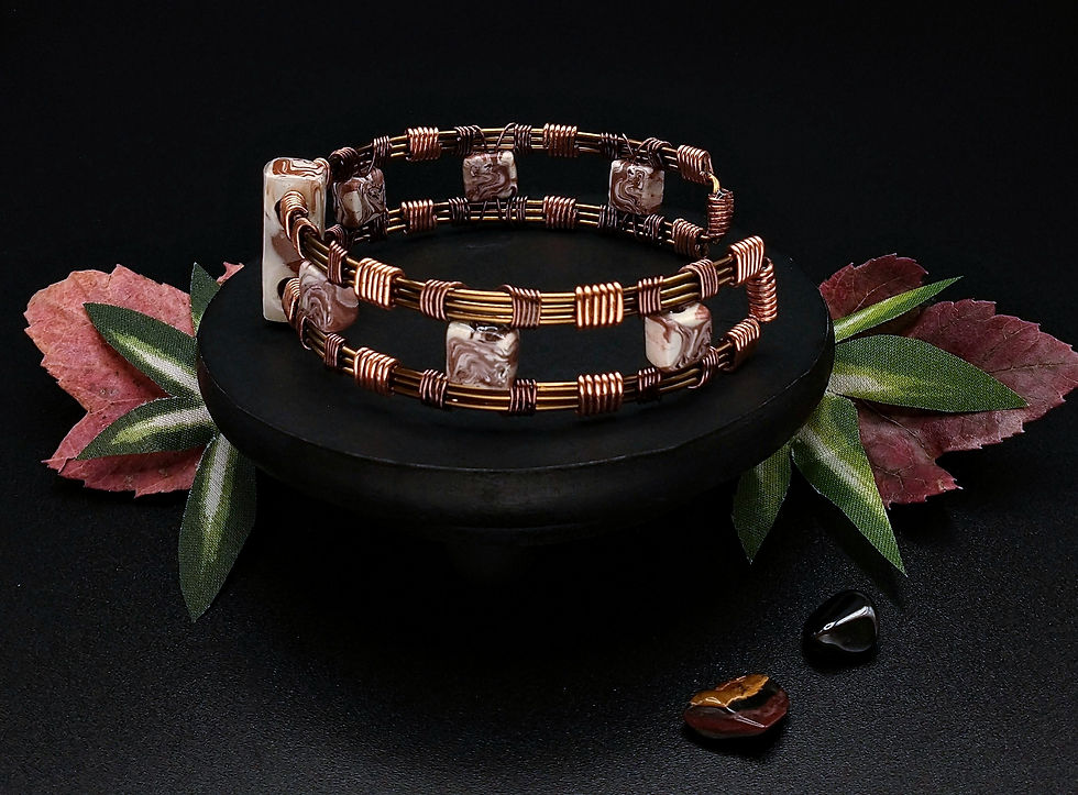 Thumbnail: 2 Layer Wrap Bracelet with Bar