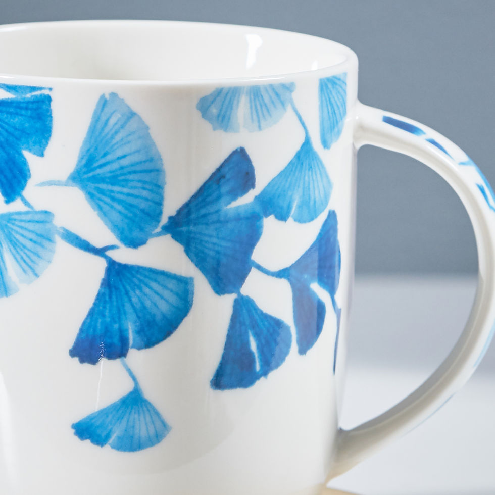 Thumbnail: Ginko Leaf Print Mug  
- 360 ml